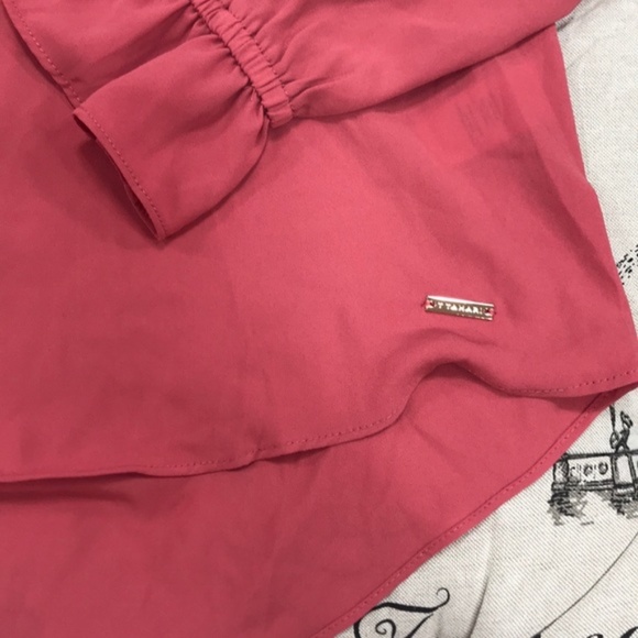 T Tahari Feminine Button Front Long Sleeve Blouse - Picture 3 of 7